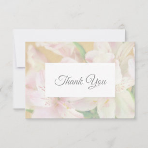 Carte De Remerciements Peinture Alstromeria douce