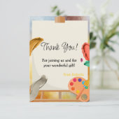 Carte De Remerciements Peinture Anniversaire (Debout devant)