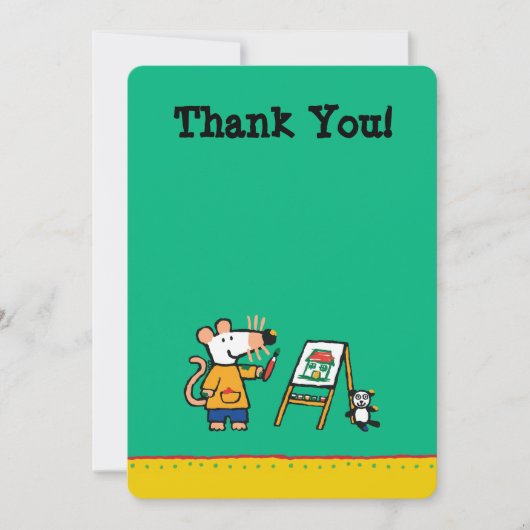 Carte De Remerciements Peinture avec Maisy ! (Devant)