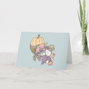 Carte De Remerciements Peinture Citrouille de la pêche d'automne