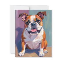 Peinture de chien bouledogue fantaisiste aquarelle