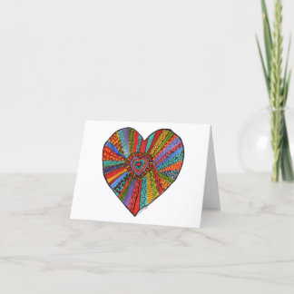 Carte De Remerciements peinture de cœur colorée lumineuse #4