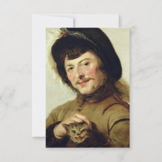 Carte De Remerciements Peinture de l'oreille de chaton Judith Leyster Art