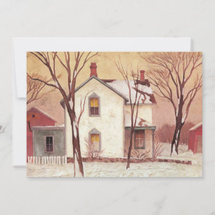 Carte De Remerciements Peinture de maison de ferme par l'artiste canadien