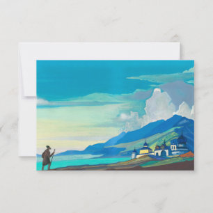 Carte De Remerciements Pèlerin de la ville radiante par Nicholas Roerich