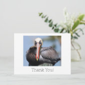 Carte de remerciements pélicane (Debout devant)