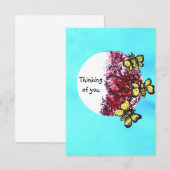 Carte De Remerciements Penser à toi (Devant / Derrière)
