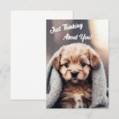 Carte De Remerciements Penser À Votre Carte.. (Devant / Derrière)