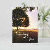 Carte De Remerciements Penser à votre paysage Sunrise Salutation (Debout devant)