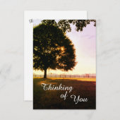 Carte De Remerciements Penser à votre paysage Sunrise Salutation (Devant / Derrière)