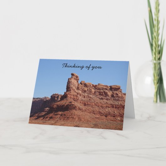 Carte De Remerciements Penser à vous - Vallée des Dieux (Devant)