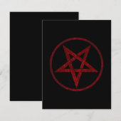 Carte De Remerciements Pentagram Red Devil (Devant / Derrière)