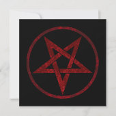 Carte De Remerciements Pentagram Red Devil (Devant)