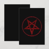 Carte De Remerciements Pentagram Red Devil (Devant / Derrière)