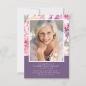 Carte De Remerciements Peony Floral Sympathy Funeral (Devant)