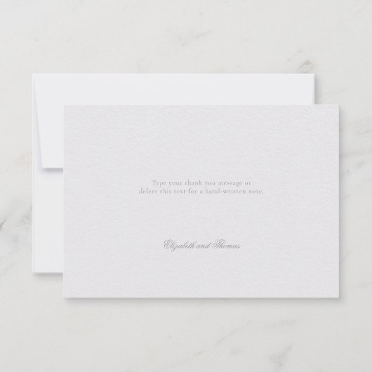 Carte De Remerciements Peony Ivory Formal Élégant Couple Note Mariage (Dos)