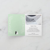 Carte De Remerciements Peppermenthe Couleur Mariée Et Mariage De Concepti (Intérieur)