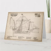 Carte De Remerciements Père Noël Maria - Plan directeur des navires SD (Devant)