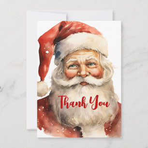 Carte De Remerciements Père Noël rétro