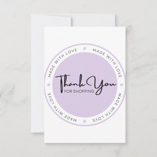 Carte De Remerciements Perle pourpre (Devant)