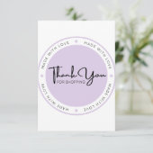 Carte De Remerciements Perle pourpre (Debout devant)