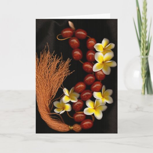 Carte De Remerciements Perles et fleurs (Devant)