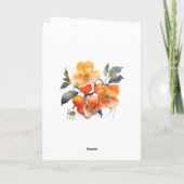 Carte De Remerciements Persimmon Floral Mariage (Dos)