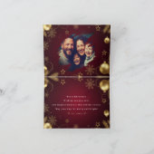 Carte De Remerciements Personalized Christmas Card with Custom Message (Intérieur)