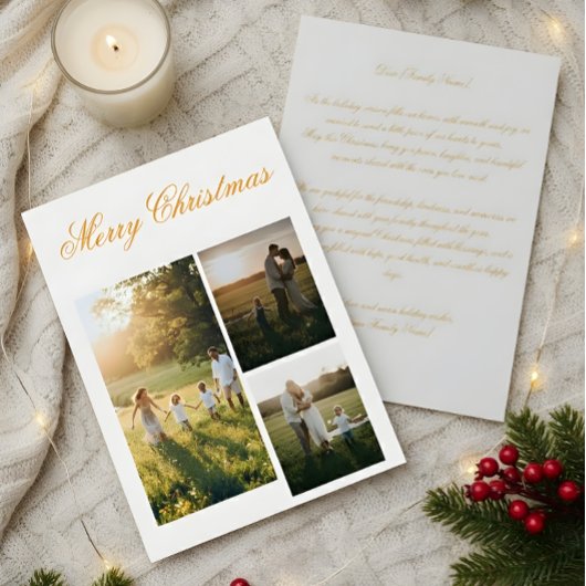 Carte De Remerciements Personalized Family Photo Christmas Card