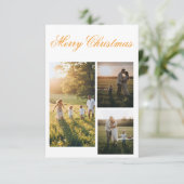 Carte De Remerciements Personalized Family Photo Christmas Card (Debout devant)