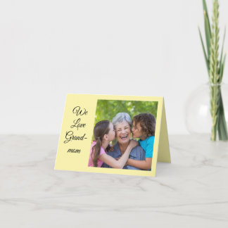 Carte De Remerciements Personalized Grandmom Photo Mother's day Gift