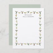 Carte De Remerciements Personalized Hummingbird (Devant / Derrière)