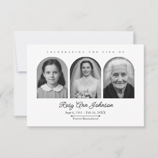 Carte De Remerciements Personalized Memorial Thank You Card (Devant)