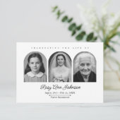 Carte De Remerciements Personalized Memorial Thank You Card (Debout devant)