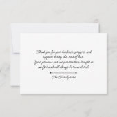Carte De Remerciements Personalized Memorial Thank You Card (Dos)