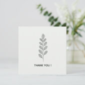 Carte De Remerciements Personalized Mint Green Botanical Wedding Invitati (Debout devant)