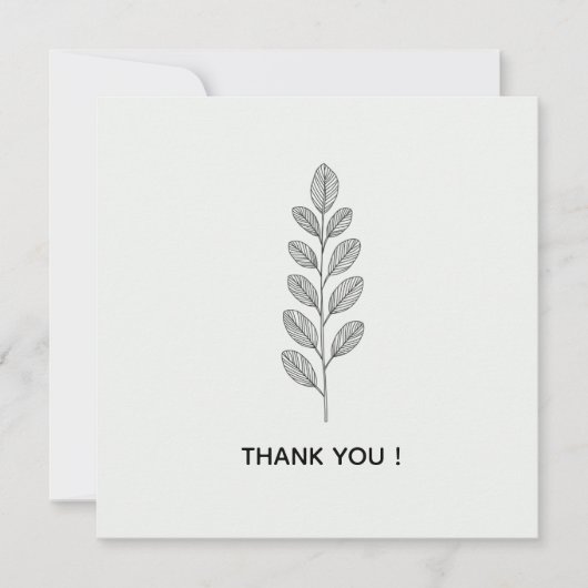 Carte De Remerciements Personalized Mint Green Botanical Wedding Invitati (Devant)