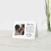 Carte De Remerciements Personalized Photo Template Wedding Thank You (Devant)