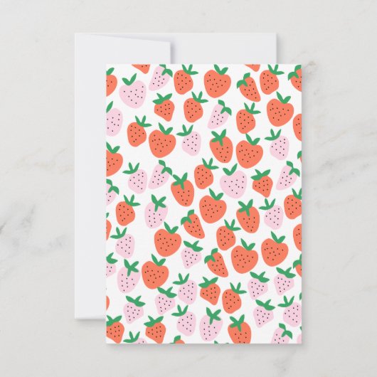 Carte De Remerciements Personalized Strawberries Notecards (Dos)