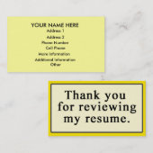 Carte de remerciements personnalisable d'affaires (Devant / Derrière)