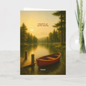 Carte De Remerciements Personnalisable pour le bateau rouge Fête des Père (Dos)