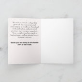 Carte de remerciements Personnalisable Pour Les Em (Intérieur)