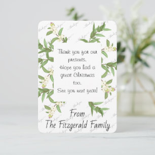 Carte De Remerciements Personnalisation personnalisée des fêtes de Noël M