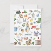 Carte De Remerciements personnalisation peter le lapin (Dos)