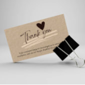 Carte de remerciements personnalisé Brown minimal