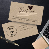 Carte de remerciements personnalisé Brown minimal