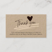 Carte de remerciements personnalisé Brown minimal (Devant)