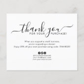 Carte de remerciements personnalisé du logo de l'e (Devant)