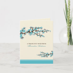 Carte de remerciements personnalisé en fleurs de c