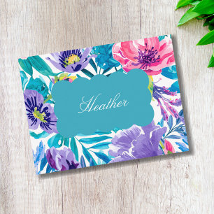 Carte De Remerciements Personnalisé Floral Coloré Élégant Esthétique